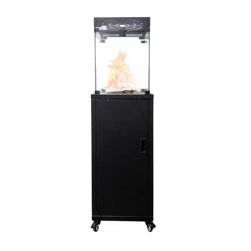 Outdoor gas fireplace